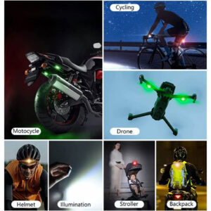 2 pieces Waterproof Strobe LED Light for Motorcycle, Car, Bike, Drone