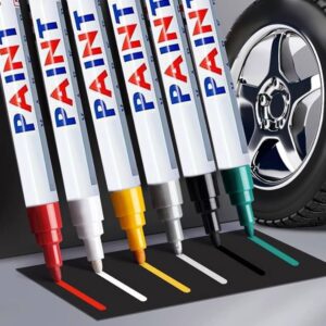 (White+Red+Orange+Blue) 4 pics Waterproof Tire Marking Pen for Motorcycle and Car