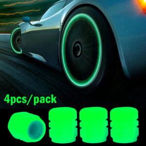4Pcs/Set Bike and Car Tire Radium Valve Lighting Caps