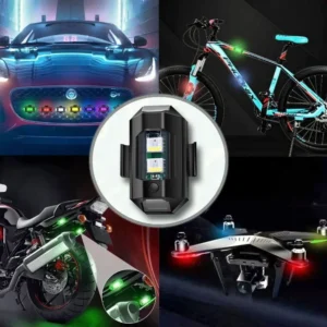 ২ পিস Universal 7 Color Waterproof Strobe LED Light for Car, Bike