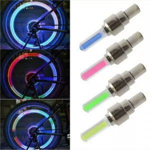6 pieces Multicolour Tire Valve Cap Flashlight For Bike,Car,Cycle