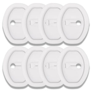 8 Pcs High-Quality Silicone Car Door Lock Cover(white colour)