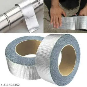 ২ পিস Waterproof Aluminium Rubber Butyl Sealing Tape, Waterproof Repair Tape for Roof Water Leakage, Pipe Leakage(3m*5cm)