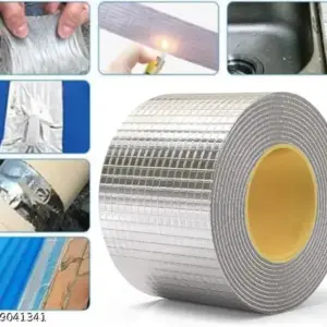 ১ পিস Waterproof Aluminium Rubber Butyl Sealing Tape, Waterproof Repair Tape for Roof Water Leakage, Pipe Leakage(3m*5cm)