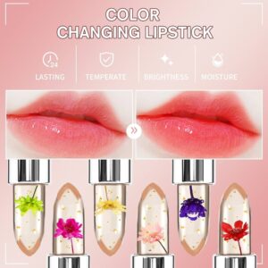 6 pcs Magic Colour Changing waterproof Crystal Lipstick