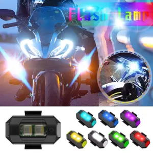 6 পিস Universal 7 Color Waterproof Strobe LED Light for Car, Bike
