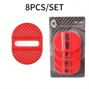 ৮ পিস Car door lock protective cover(Red Color)