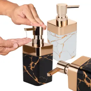 ৩ পিস Luxury Marble Soap Dispenser (white+chocolate Dark Black+white)