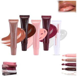 5 pcs(jelly Bean Raspberry jelly & Toast & Ribbon & Espresso)Rhode Peptide Lip Tint