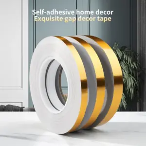 ৩ পিস Self Adhesive waterproof Golden Single Line Tile Gap Tape(দৈর্ঘ্য ১৬৬+১৬৬+১৬৬=৪৯৮ ফিট, প্রস্থ ১ সে.মি.)