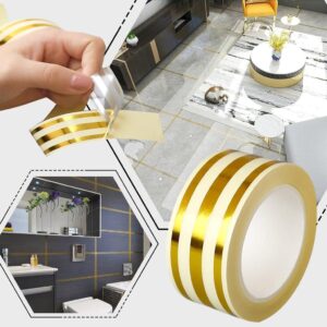 ১ পিস 3 Line waterproof Golden Tiles Gap Tape(দৈর্ঘ্য ৫০০ সে.মি., প্রস্থ ২.৫ সে.মি.)