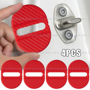4 Pcs Car door lock protective cover(Red Color)