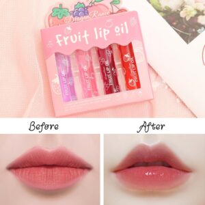 (২ পিস)Fruit Lip Oil-peach & Strawberry Flavor