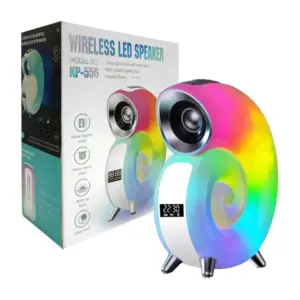Conch RGB Light Wireless Bluetooth Speaker with Alarm Clock