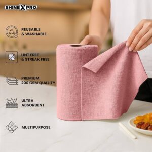 1 Roll(20 Pieces)Reusable Microfiber Cleaning Towels