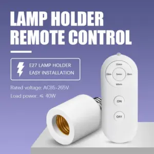 (১ পিস)Wireless Remote Control Lamp Holder