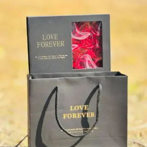 Valentines Day Rose Real Pearl Necklace Gift Set