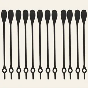 (২ প্যাকেট=২৪ পিস)Silicone Elastic Easy Shoelaces(Black Colour)