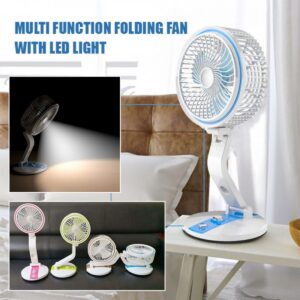 Rechargeable Multifunction Folding Fan With LED Light