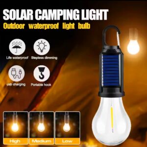(১ পিস)Solar Powered Rechargeable Emergency LED Light Bulb