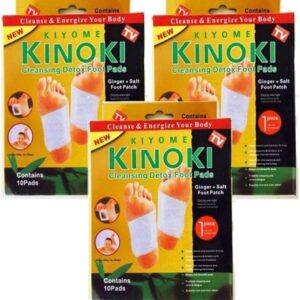 (৩ প্যাকেট=৩০ পিস)Premium Kinoki Detox Foot Pads(Golden)