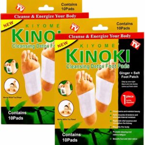 (২ প্যাকেট=২০ পিস)Premium Kinoki Detox Foot Pads(Golden)