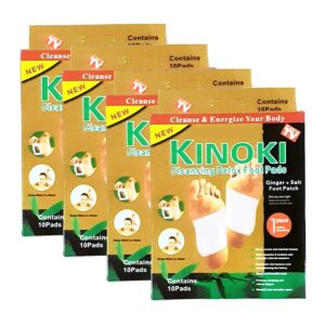 (৪ প্যাকেট=৪০ পিস)Premium Kinoki Detox Foot Pads(Golden)